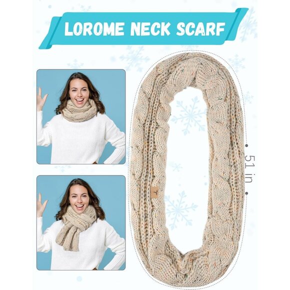 Women off wight Knit Beanie Hat, Gloves, Scarf & Ear Warmer Set - Winter - Picture 4 of 6